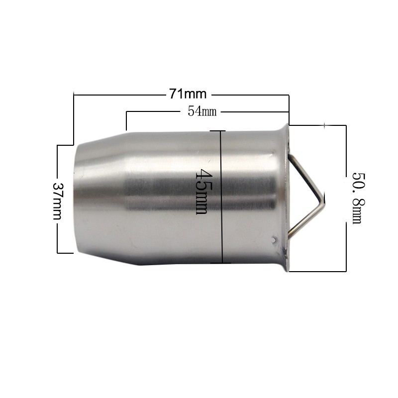 Ống Pô Giảm Thanh 51mm Bằng Thép Không Gỉ Dành Cho Xe Mô Tô