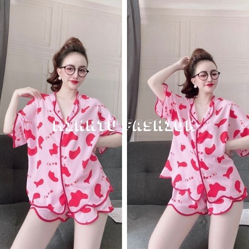 Đồ Ngủ Pijama bigsize nữ ⚡FREESHIP⚡ Quần Áo Ngủ Nữ  tay ngắn chất lụa mát, phom dáng rộng rãi, phom dưới 65kg | BigBuy360 - bigbuy360.vn