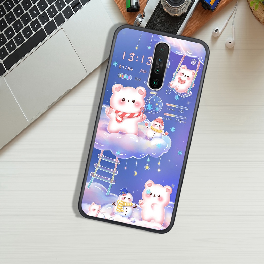 ỐP LƯNG XIAOMI REDMi K20 - K30 - NOTE 4 - NOTE 4X , IN HÌNH GẤU NÂU CHOCOLATE ĐÁNG YÊU.