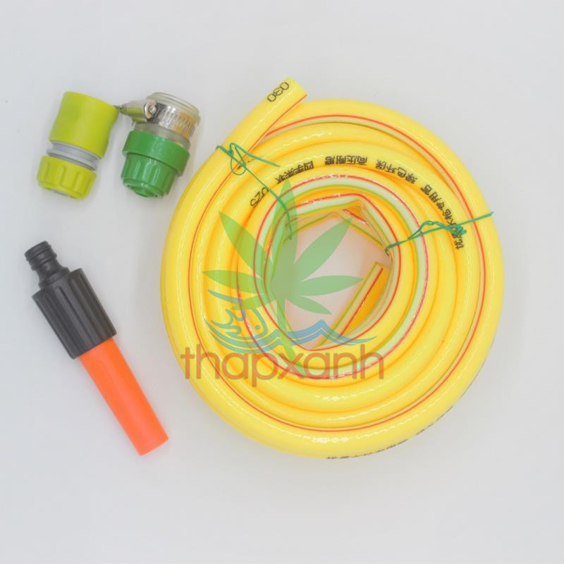 Bộ vòi xịt nước tưới cây, Rửa xe BDT-4220 Vòi nhựa thẳng + 15m dây 16mm