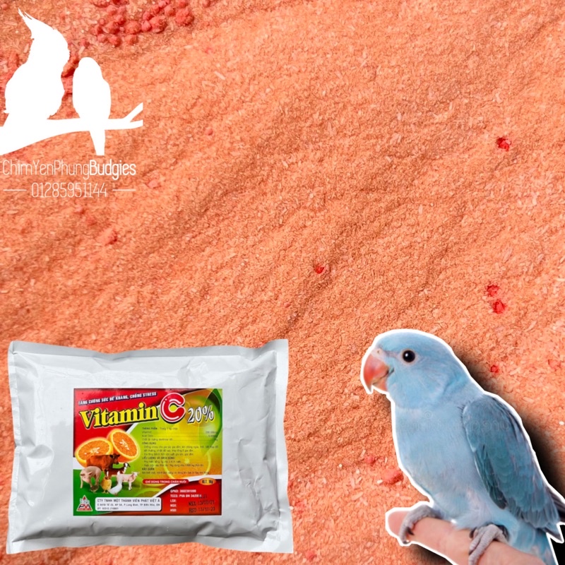 Vitamin C 20% dạng bột mịn - bổ sung Vitamin, kích thích thèm ăn cho vật nuôi (chiếc lẻ 100gr)