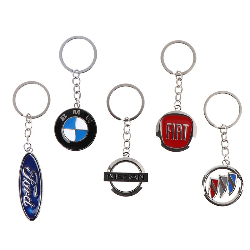 Móc Khóa Bằng Kim Loại Titan Hình Logo Xe Hơi Bmw Ford Fiat