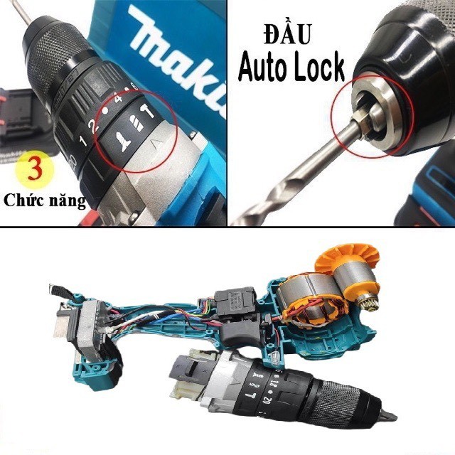 [HOT] Thân máy khoan pin makita đầu 13 động cơ dây đồng 100%