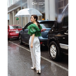Quần jean suông vảy sơn CCHAT
