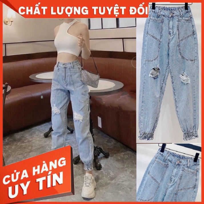 Quần jean Jogger nữ lưng thun sau JBG469 - Hàng nhập khẩu