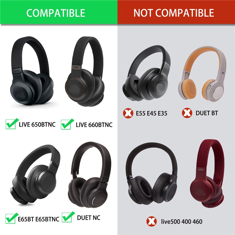 1 Cặp Mút Đệm Tai Nghe jbl E65Bt nc live 650 660 btnc