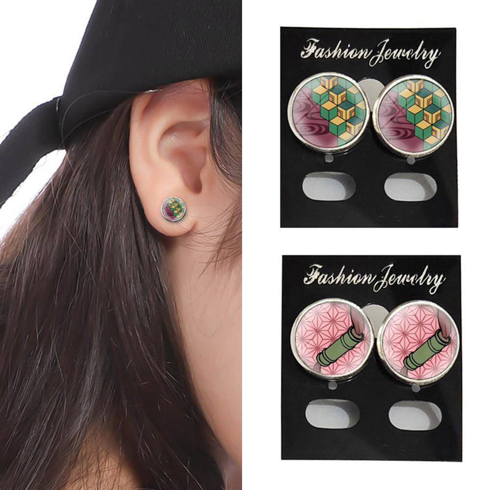 Bông Tai Thời Trang Kiểu Hoạt Hình Demon Slayer Nhật Bản WMES15H