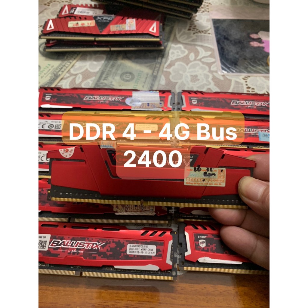 Ram - DDR4 - 4G - Bus 2133/2400 Kingmax ,Gskill, Team, Adata,Dato,Kington Fury Tản Nhiệt... - Vi Tính Bắc Hải