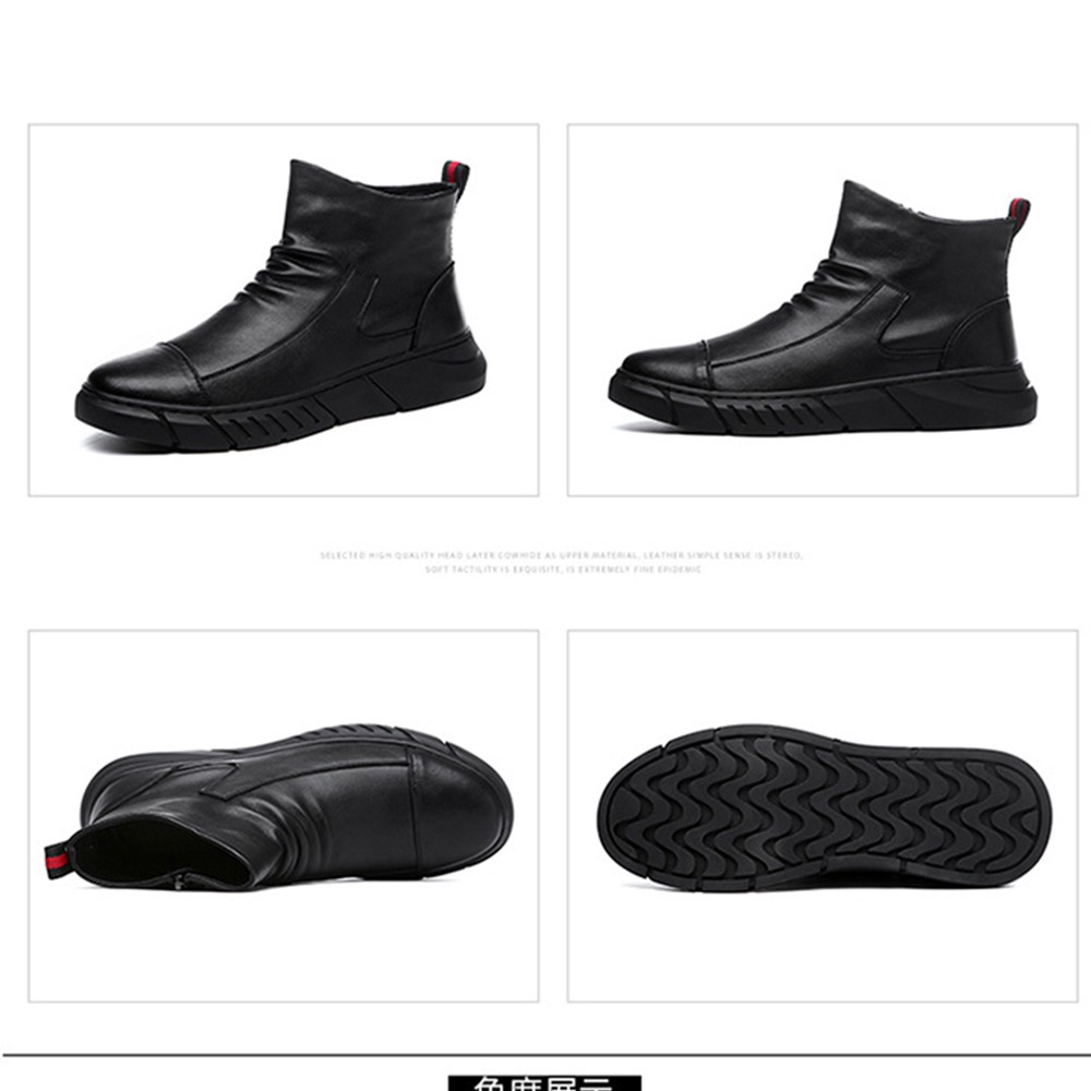 [GN09] GIÀY DA NAM TRƠN LÌ CAO CỔ THỜI TRANG | BigBuy360 - bigbuy360.vn