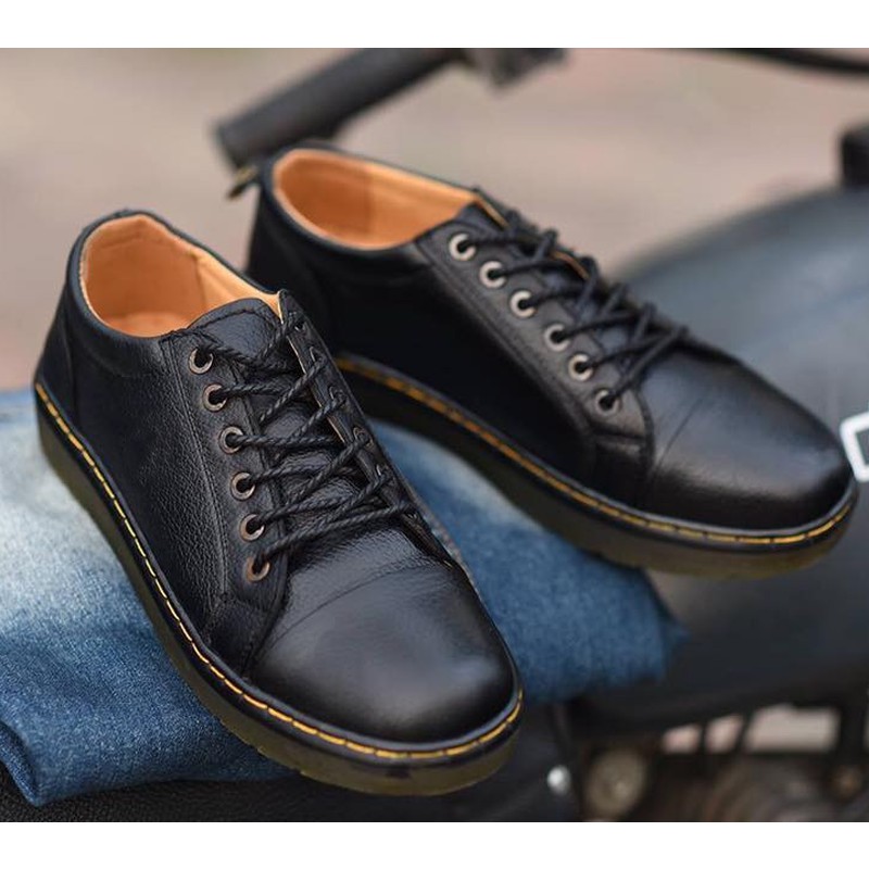 Giày da thật VNXK DR25 (Dây tròn + Size LỚN)