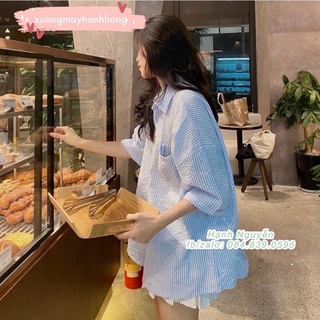 Áo sơ mi kẻ xanh