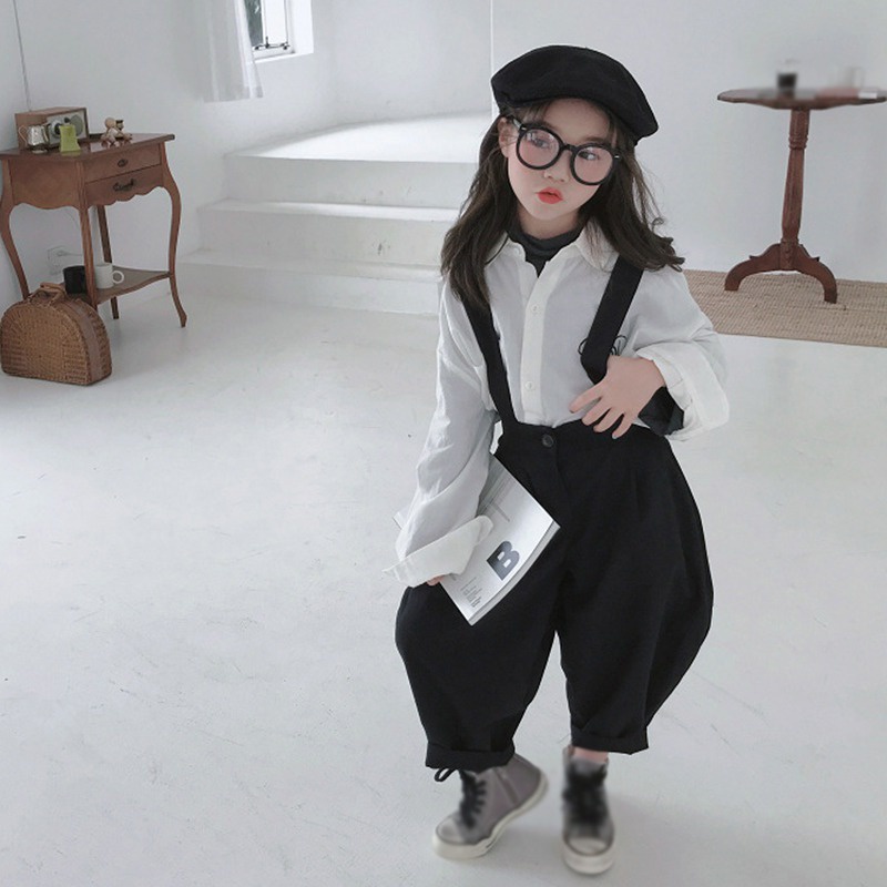 Áo liền quần Hai Dây Màu Trơn Thời Trang Mùa Hè Hàn Quốc Cho Bé Gái Se7en