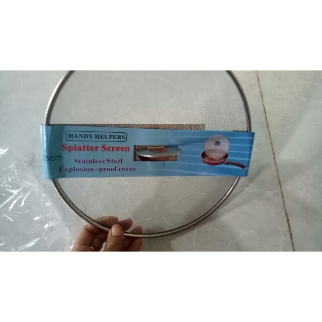 Nắp vung lưới inox 33cm chống văng dầu mỡ côn trùng