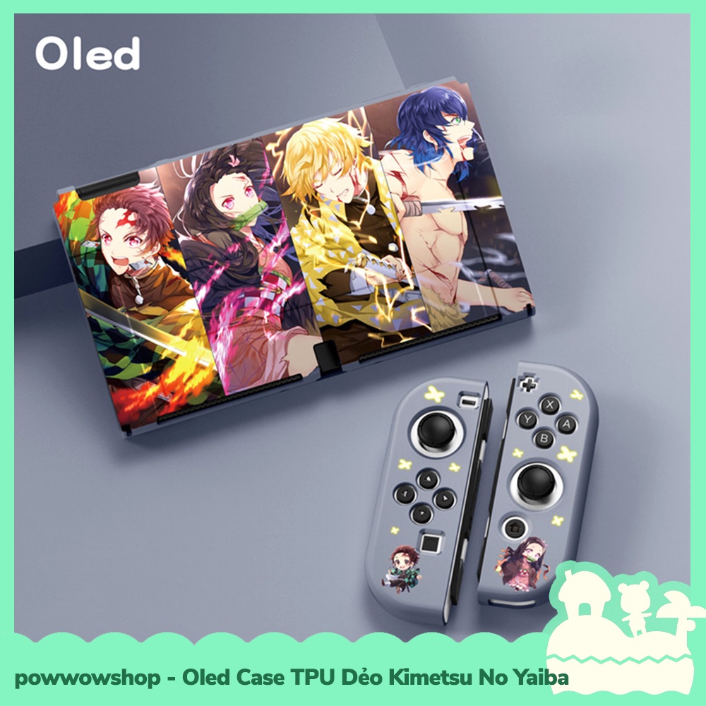 [Sẵn VN - Hỏa Tốc] OLED Phụ Kiện Case Ốp TPU Dẻo Cho Máy Game Cầm Tay Nintendo Switch Oled Phong Cách Kimetsu No Yaiba