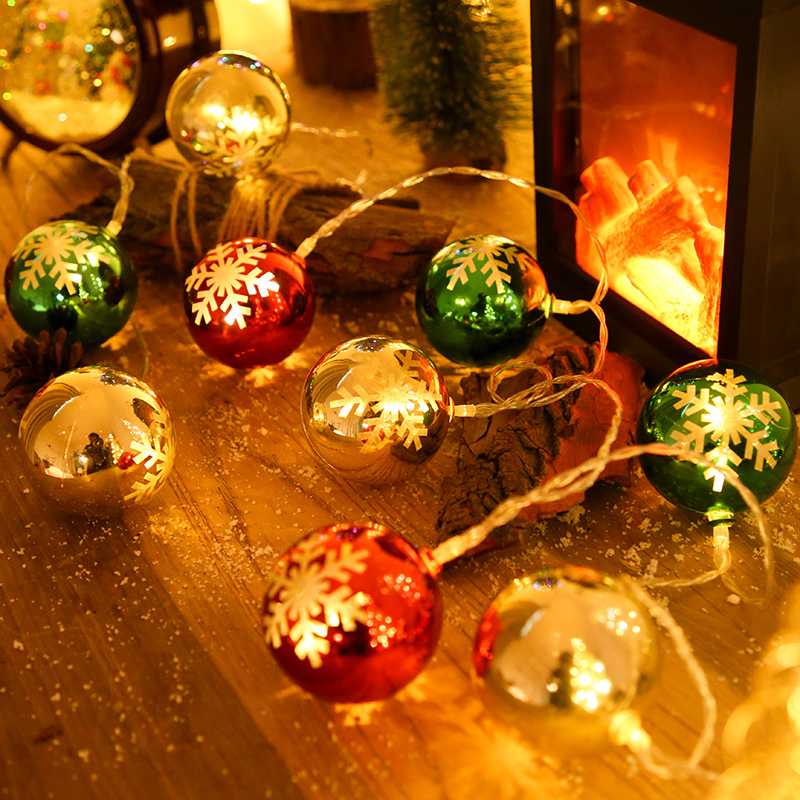 Dây đèn LED 10 bóng dài 2m dùng trang trí cây thông Noel