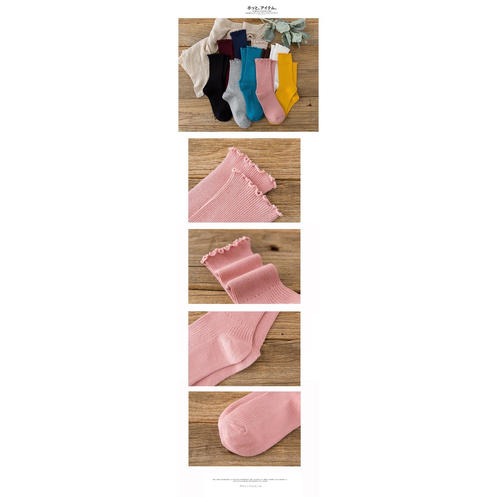 Vớ tất nữ cao cổ bèo nhún hàn quốc TN19 giá rẻ