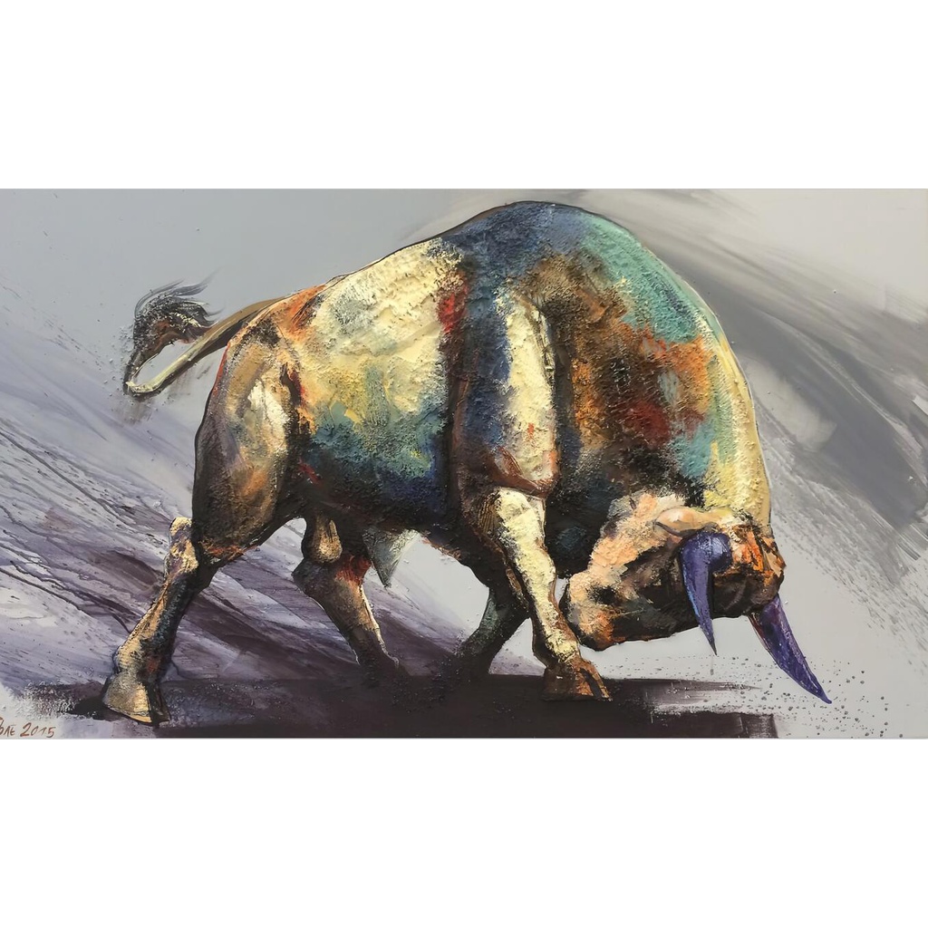 Tranh Sơn Dầu Treo Tường Trang Trí Hình Khỉ Và Voi