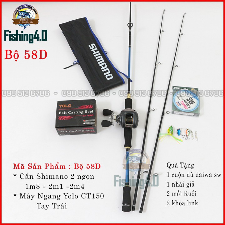 Trọn Bộ cần câu lure Shimano 2 ngọn M/ML và 4 mẫu máy ngang hót nhất hiện nay L201 CD201 SC150 CT150