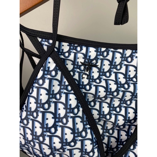 Bộ BIKINI Hai Mảnh Màu Xanh Dương Dior Sang Trọng