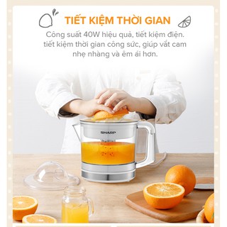 Máy Vắt Cam Sharp 0.6-1.5 Lít - Chính Hãng Bảo Hành 12 tháng-2 Đầu Vắt, Lưới Lọc 2 Lớp
