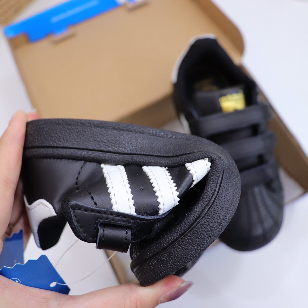 Tênis Infantil Adidas De Couro Com Sola Azul Respirável De Alta Qualidade