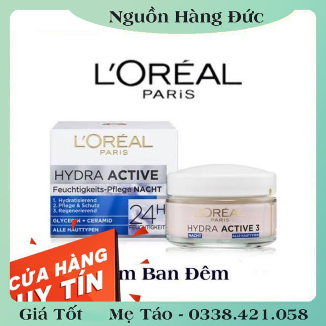 [auth] Kem dưỡng da Loreal Hydra Active 3 24h - Nội địa Đức Đủ Bill [Hot]
