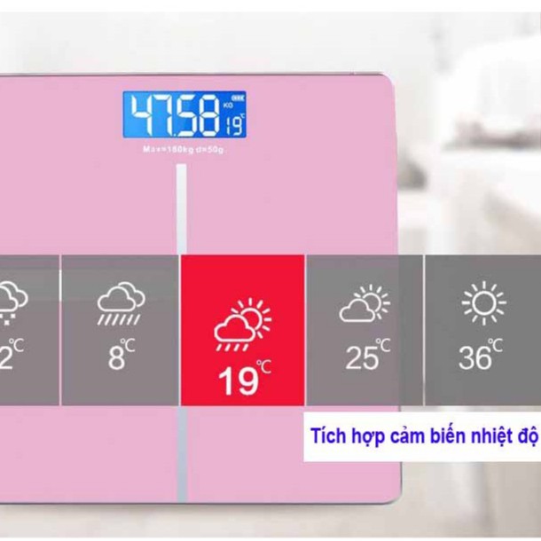 CÂN sức khỏe ĐỘ CHÍNH XÁC CAO, BỀN, ĐẸP- Cân điện tử có chân sạc USB (không dùng pin)