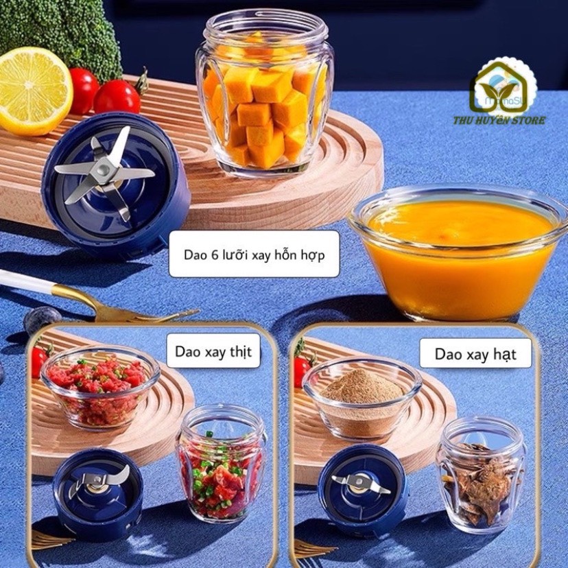 Máy Xay Đa Năng 3 Cối Thủy Tinh, Xay Thịt, Xay Rau Củ Quả Và Các Loại Hạt-Xay Đồ Ăn Dặm Cho Bé Và Gia Đình Siêu Tiện Lợi