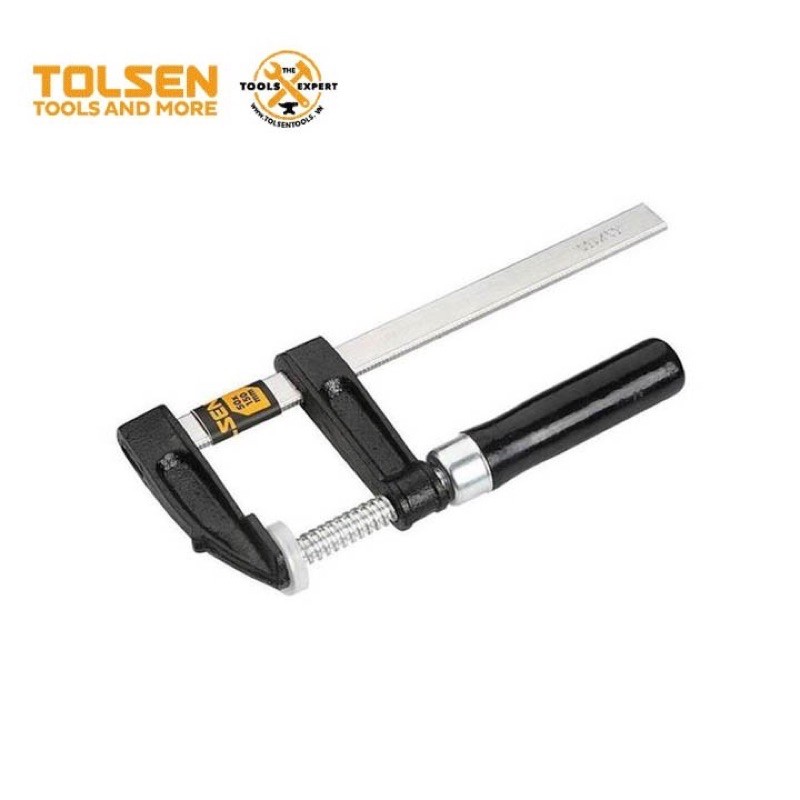 Kẹp gỗ chữ F cán gỗ 5x150mm Tolsen 10123