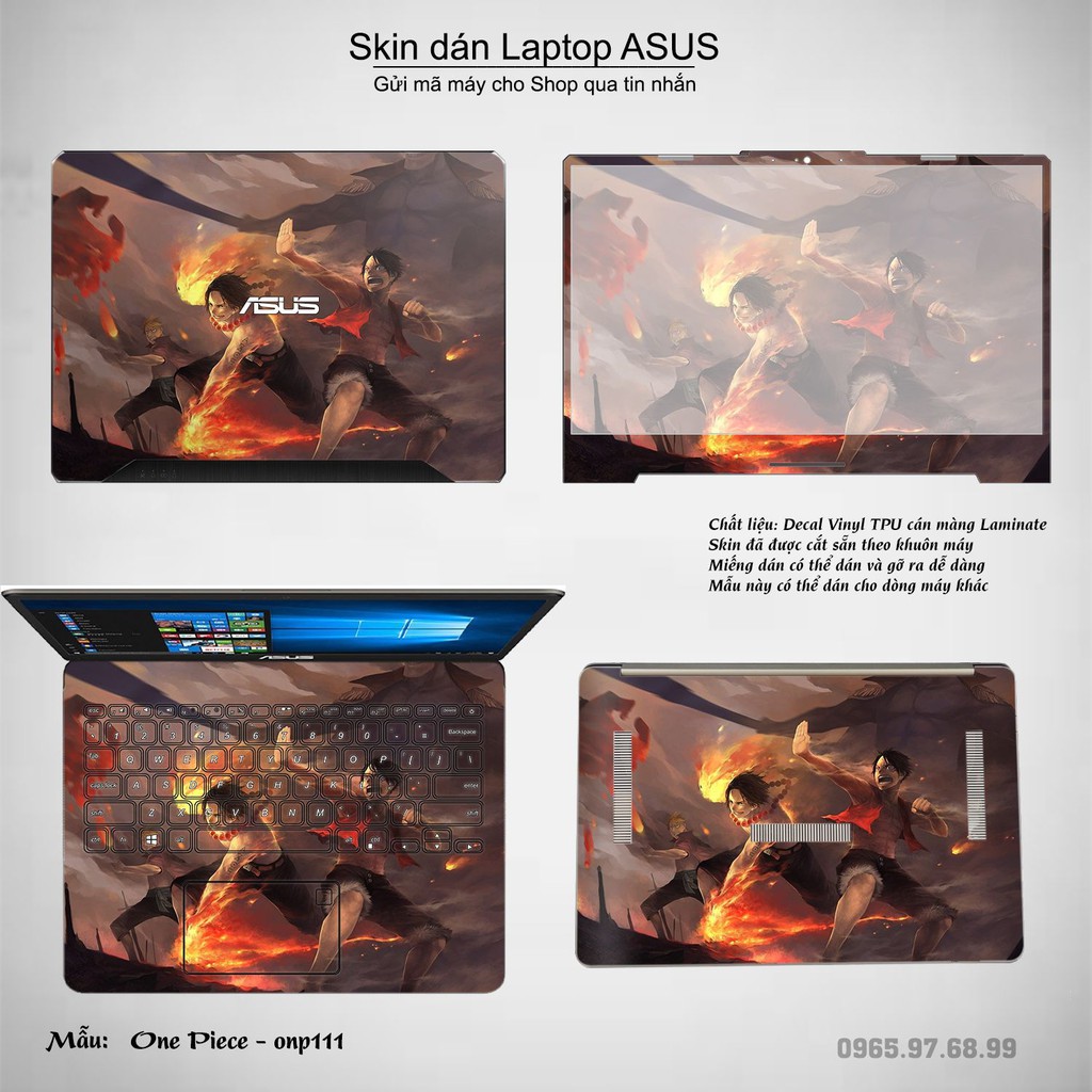 Skin dán Laptop Asus in hình One Piece _nhiều mẫu 12 (inbox mã máy cho Shop)