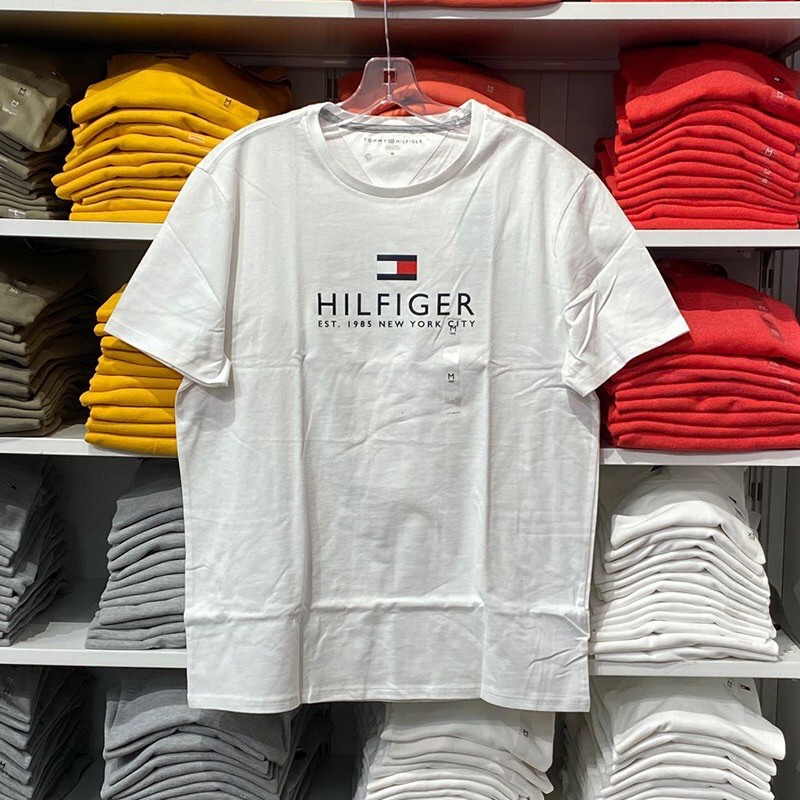 TOMMY HILFIGER chính hãng của Mỹ - Tommy áo thun nam ngắn tay cotton cổ tròn mùa hè