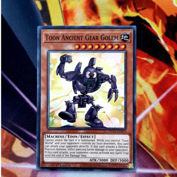 THẺ BÀI YUGIOH MINT 90 - Toon Ancient Gear Golem - DLCS-EN073 - Common 1st Edition