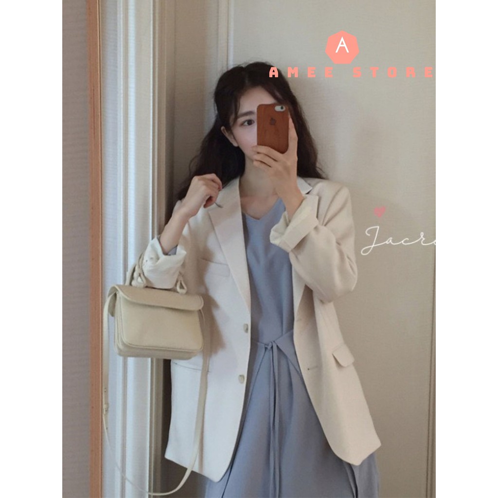 Áo Blazer Nữ, Áo Khoác Vest Phong Cách Hàn Quốc Cao Cấp Amee Store