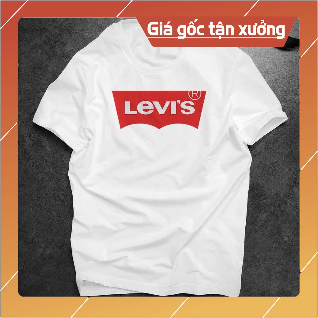 Áo Phông Nam Levis Đen, Trắng Chất Vải Mềm Mịn, Co Giãn Thấm Hút_ Đủ size