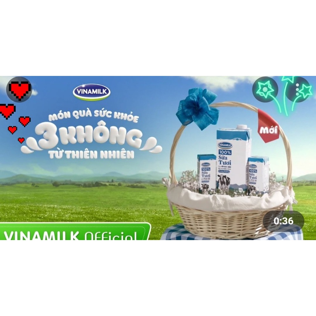 Sữa tươi tiệt trùng Vinamilk hương Dâu hộp 180ml (thùng 48 hộp)