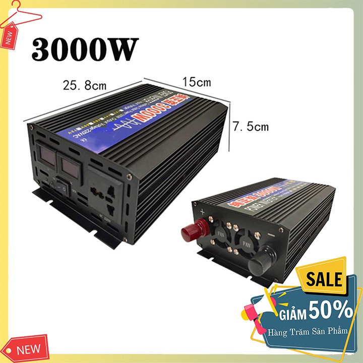 Bộ Kích Điện INVERTER Từ 12V/24V Lên 220V Sin Chuẩn Dùng Như Điện Lưới