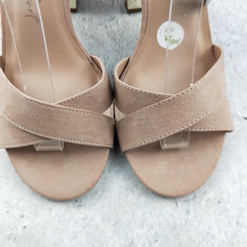 Sandal nữ cao gót New Look hồng phấn G5