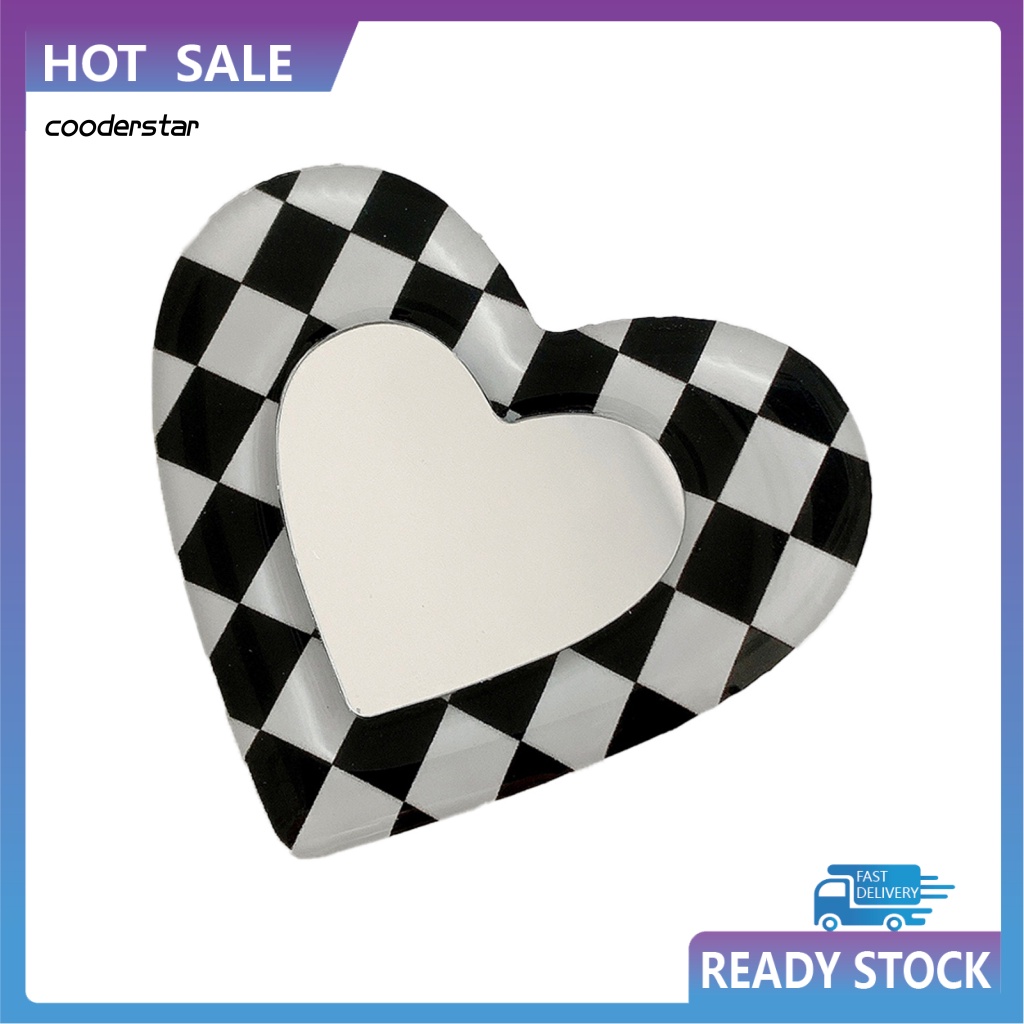 Giá Đỡ Điện Thoại Có Thể Gập Lại Kèm Gương Hình Trái Tim Xinh Xắn