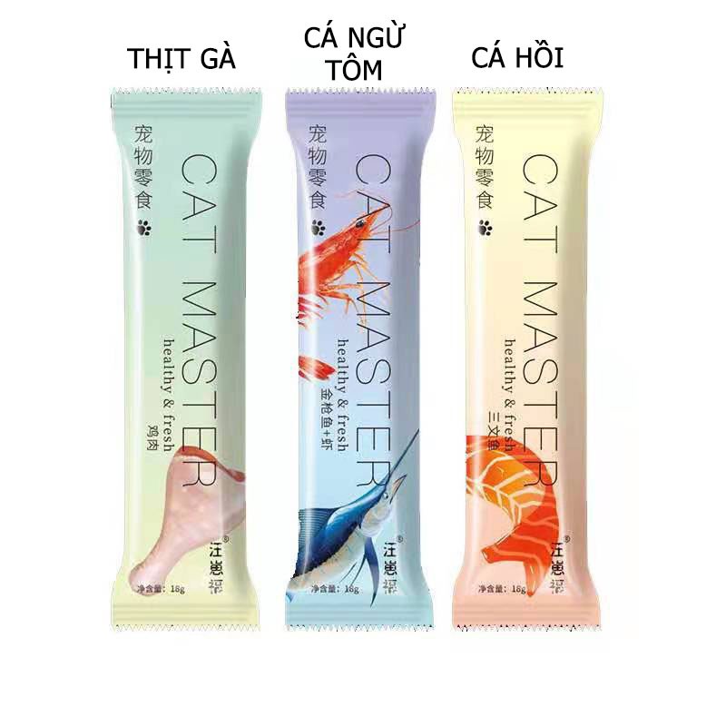 Súp thưởng cho mèo Cat Master Mao Tinh Nhân gói 18g, bao bì mới.