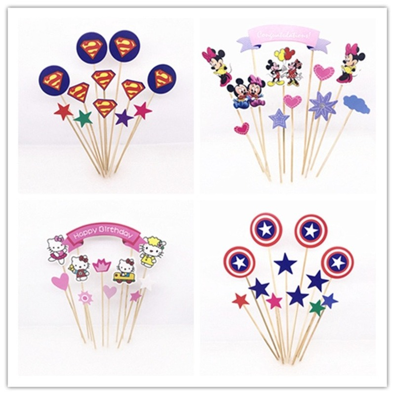 Set 13 Que Cắm Trang Trí Bánh Sinh Nhật Hình Dễ Thương