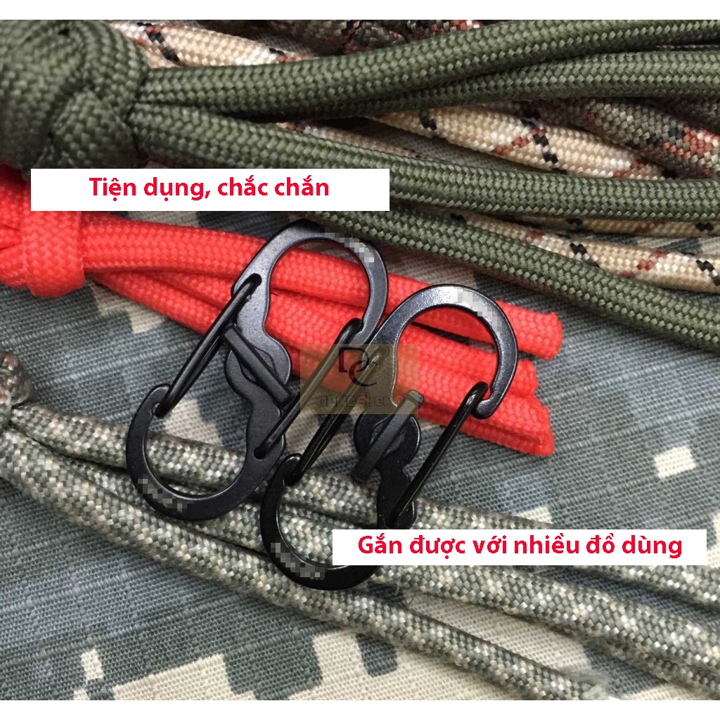 Móc khóa EDC GALANO móc treo chìa khóa carabiner treo balo du lịch có chốt khoá xoay tiện dụng HK-001209