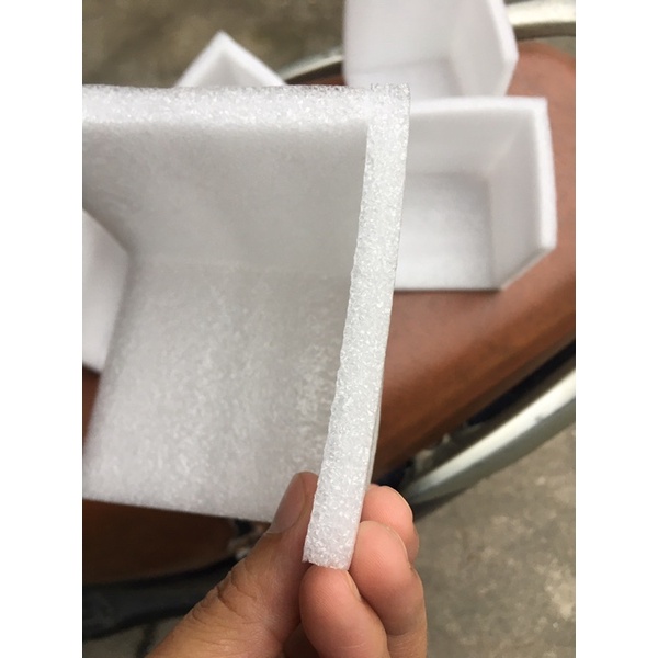 Khay xốp foam góc 3 cạnh 100 x 100 x 100mm bao ngoài, dày 1cm, 2cm, 3cm