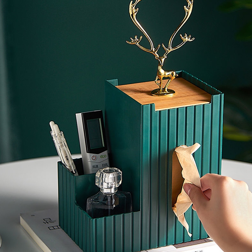 Hộp Đựng Khăn Giấy/Đồ Dùng Để Bàn Hình Nai Trang Trí Nhà Cửa/Phòng Khách