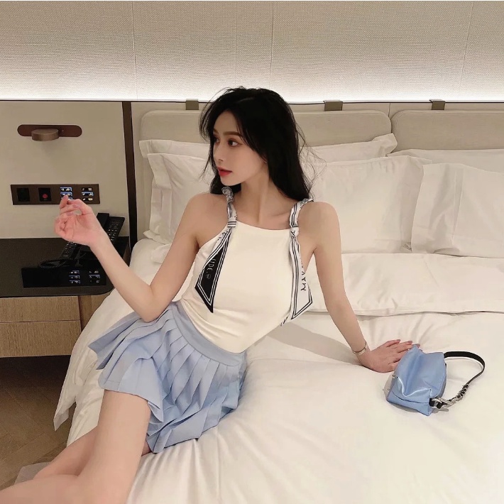 Áo Nữ Không Tay In Chữ Thời Trang Hàn Quốc