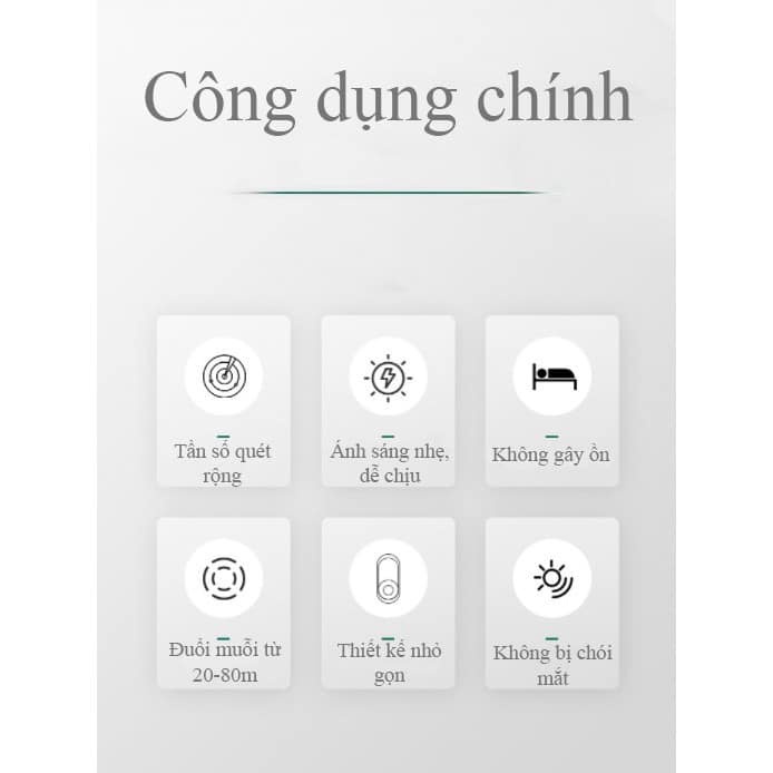 Đèn ngủ đuổi muỗi côn trùng bằng sóng siêu âm, đèn ngủ cảm ứng