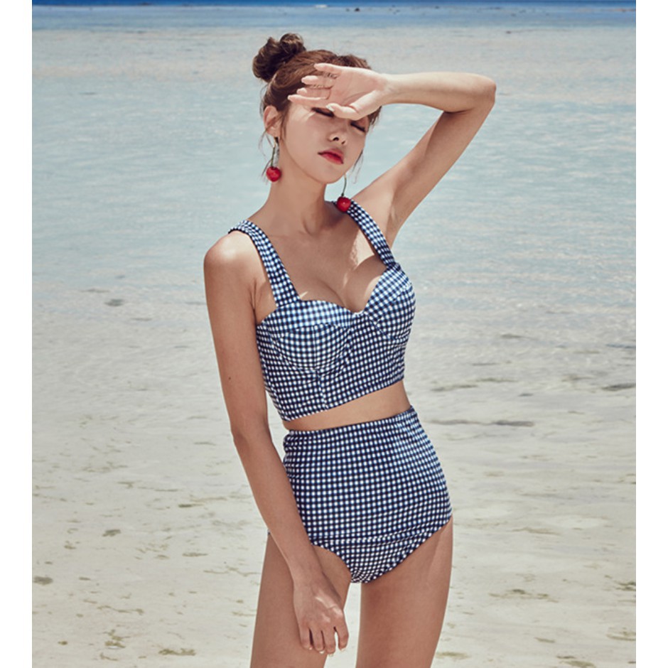 Bộ Đồ Bơi Đi Tắm Biển Nữ Bikini 2 Mảnh Kẻ Caro (1 Set Áo Bra Và Quần Lót)  2169 tổng kho sỉ vp88 | BigBuy360 - bigbuy360.vn