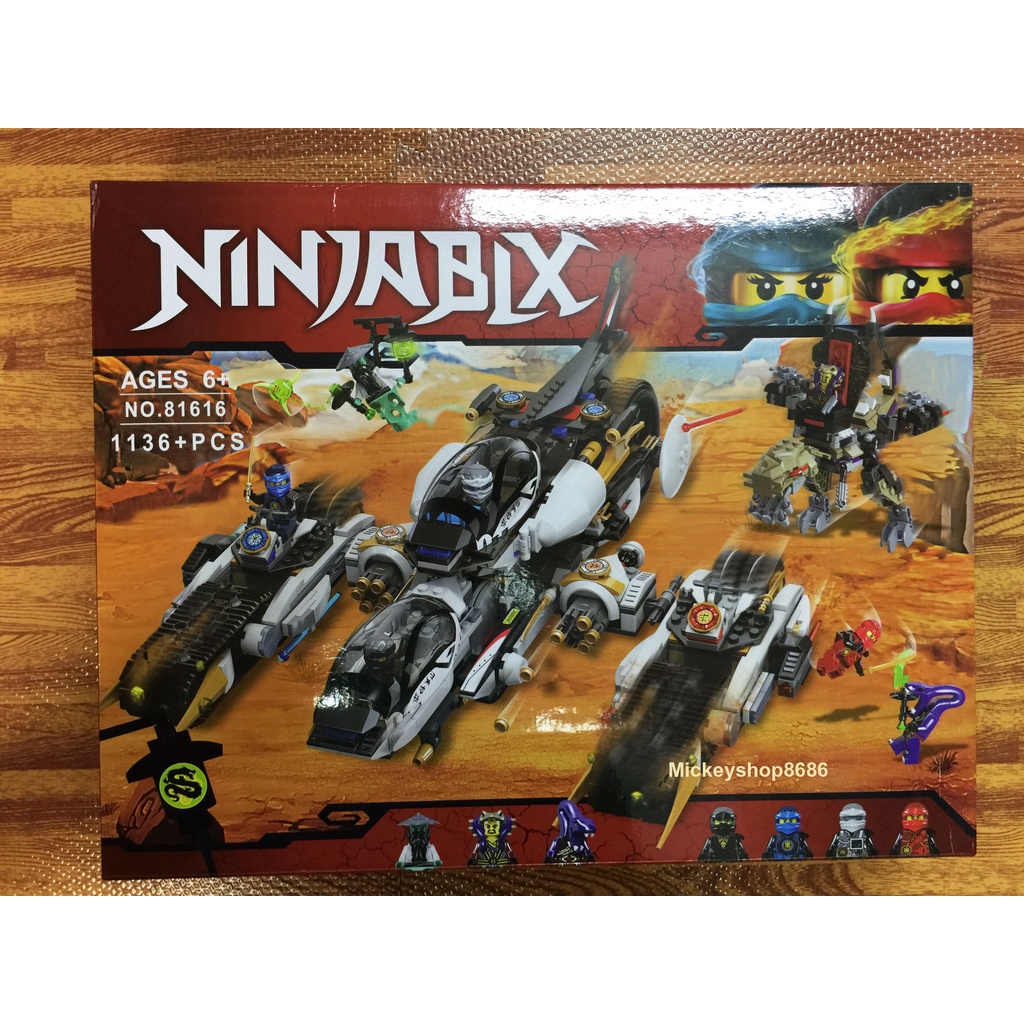 Lắp Ráp Lego Ninjago 70595 Chiến Xa Tàng Hình của các Ninja BELA 10529 ( BOLX 81616 ) LEGO Ninjago Ultra Stealth Raider