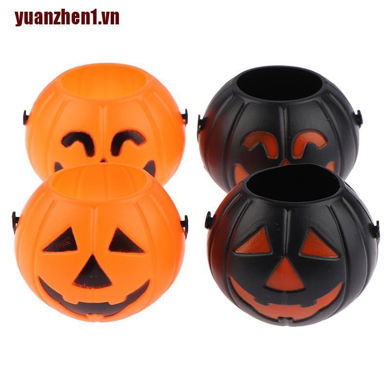 Xô Nhựa Đựng Bí Ngô Trang Trí Halloween Yuanzhen1