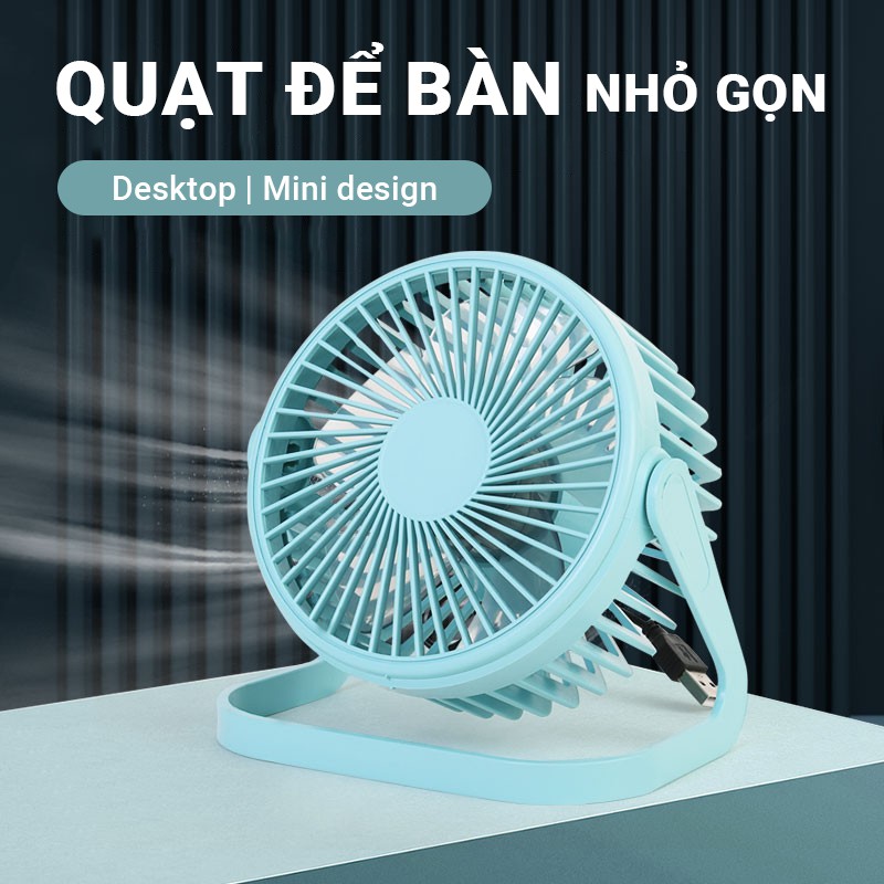 Quạt để bàn dùng điện trực tiếp Cát Thái KY-A219 âm thanh nhỏ, có thể xoay chỉnh 360 độ, cổng USB thông dụng, gió mát mẻ