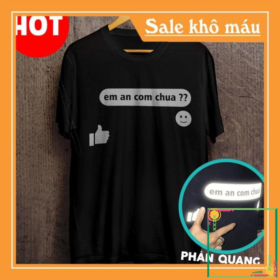 🔥Mẫu HOT🔥Áo thun unisex em ăn cơm chưa in phản quang giá siêu rẻ nhất vịnh bắc bộ